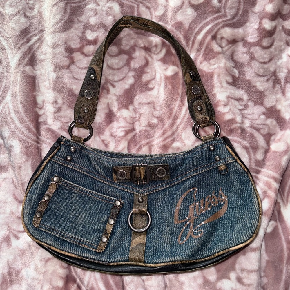 Vintage y2k denim Guess shoulder bag